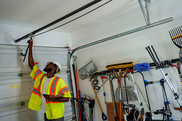 Professional Garage Door Panel Replacement technician working in Palmyra, NJ